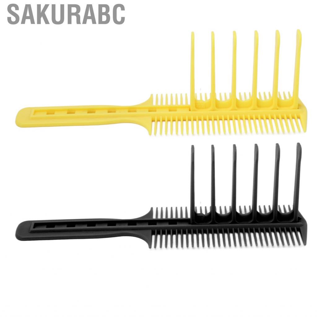 Sakurabc Double Sided Guide Comb  Multi Purpose Hair Cut Wide Tooth Removable for Hairdresser Salon
