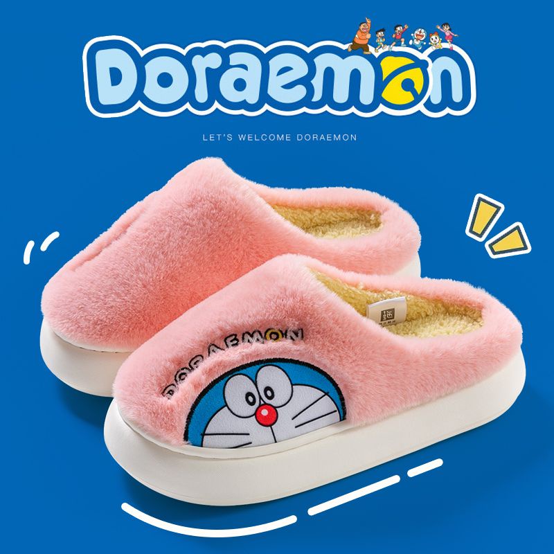 Dép Bông Đi Trong Nhà Giữ Ấm Mùa Đông Hình doraemon Cho Bé Gái Dép Đi Trong Nhà Mềm Mại Họa Tiết Hoạt Hình Dễ Thương Cho Cặp Đôi