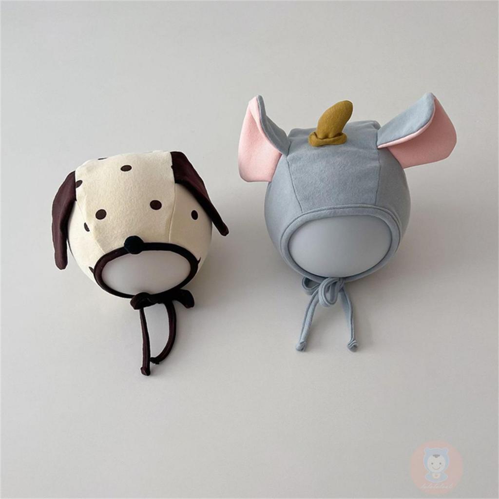 Mũ Trùm Đầu Hoạ Tiết Hoạt Hình laa6-baby bonnet Cho Bé
