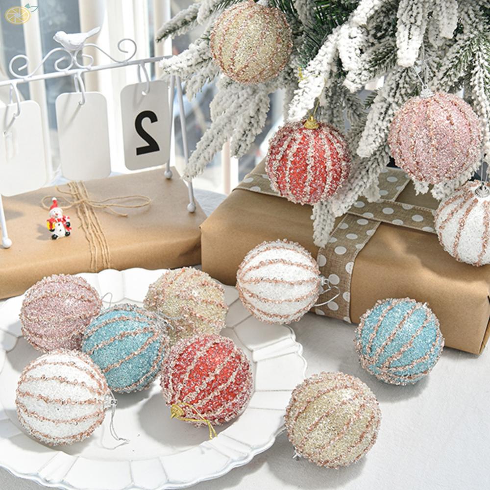 Christmas Balls Christmas Tree Foam Hanging Balls Home Pendant Shiny Ball