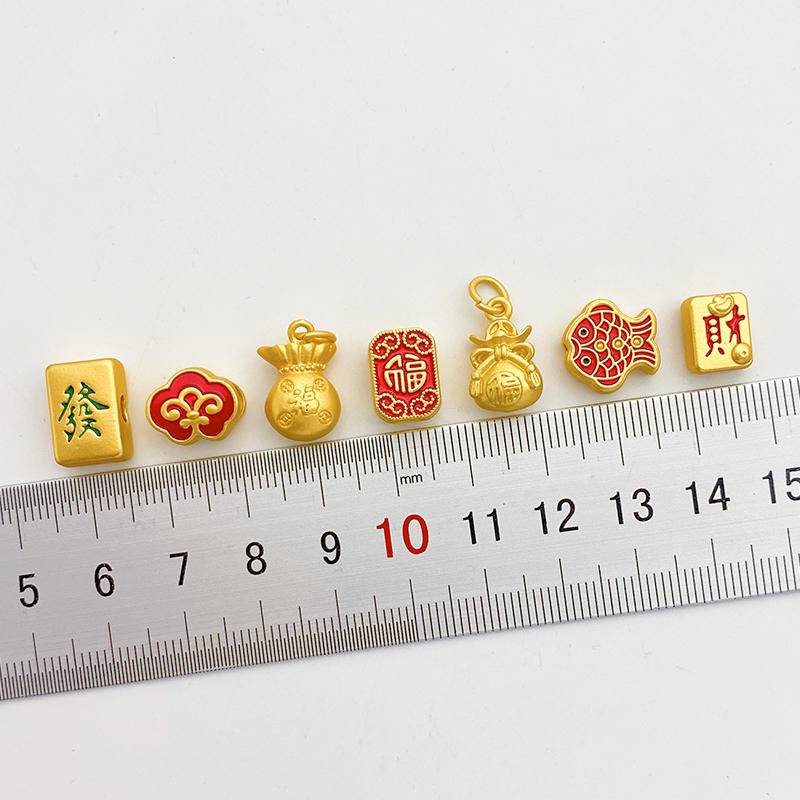 Hạt Xỏ Hình Vuông Màu Vàng Kim Làm Trang Sức Thủ Công diy