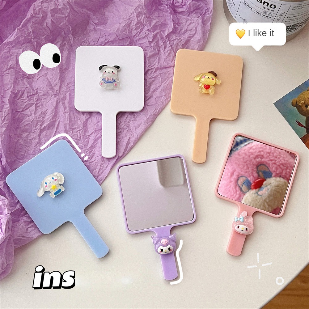 Sanrio Cartoon Pet Cute Pet Gương Trang điểm Cầm Tay Ins Style Giá Trị Cao Dành Cho Sinh Viên Gương Cầm Tay Dễ Thương Có Gương Nhỏ.