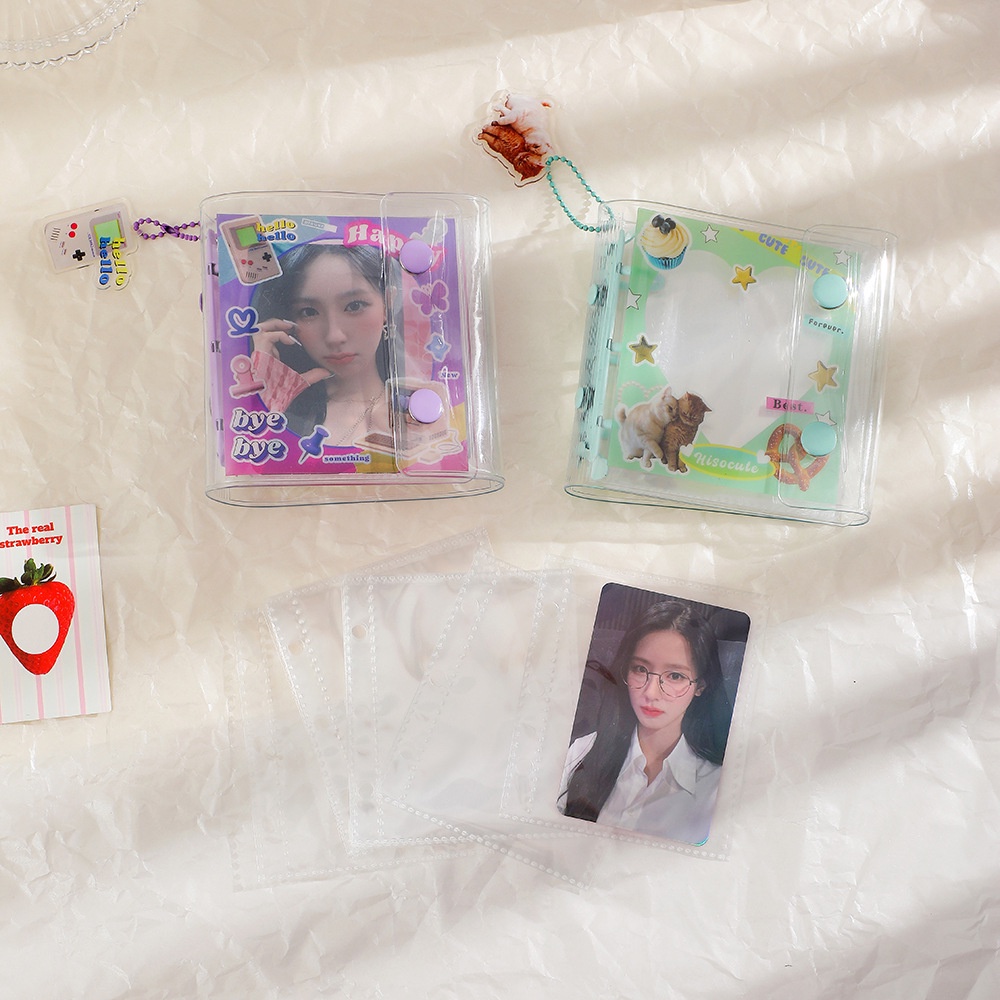 Album Đựng Ảnh Thiết Kế Hoạt Hình Dễ Thương Kèm Dây Đeo Phong Cách Ngọt Ngào Tiện Dụng