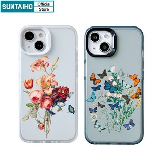 Suntaiho Ốp Điện Thoại tpu silicon Mềm Cao Cấp Chống Sốc In Hình Hoa Bướm Cho iphone 15 14 12 13 11 pro max ip 7 8 plus x xs xr xsmax