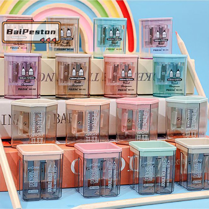 Đồ Chuốt Bút Chì Hai Lỗ Nhỏ Dễ Thương Có Đồ Gọt Bút Chì Hình Hoạt Hình kawaii Cho Học Sinh .