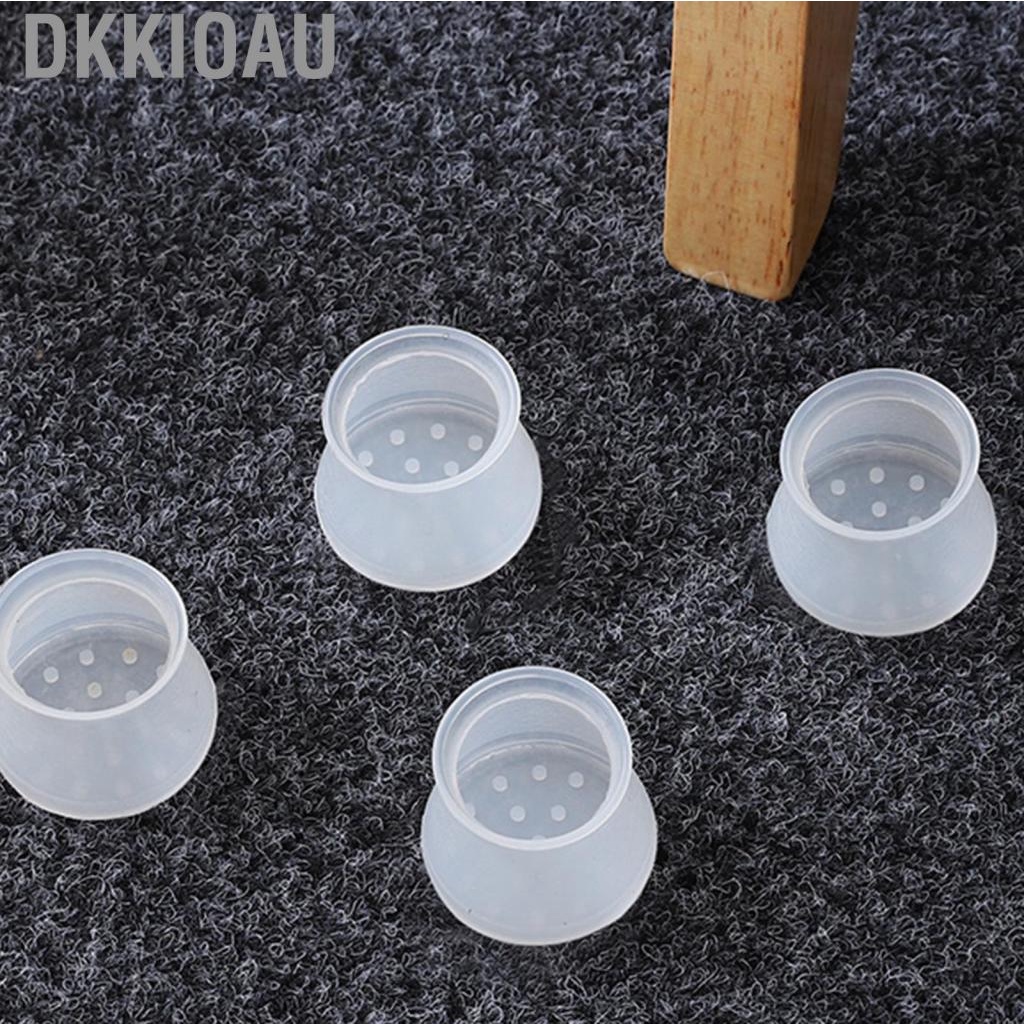 Dkkioau Chair Leg Floor Protectors Silicone Material Elastic Easy Cleaning Closed Design Covers