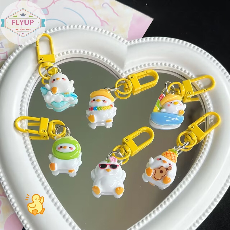 Móc Chìa Khóa Hình Chú Vịt Bay Dễ Thương Dùng Trang Trí Túi Xách / Điện Thoại