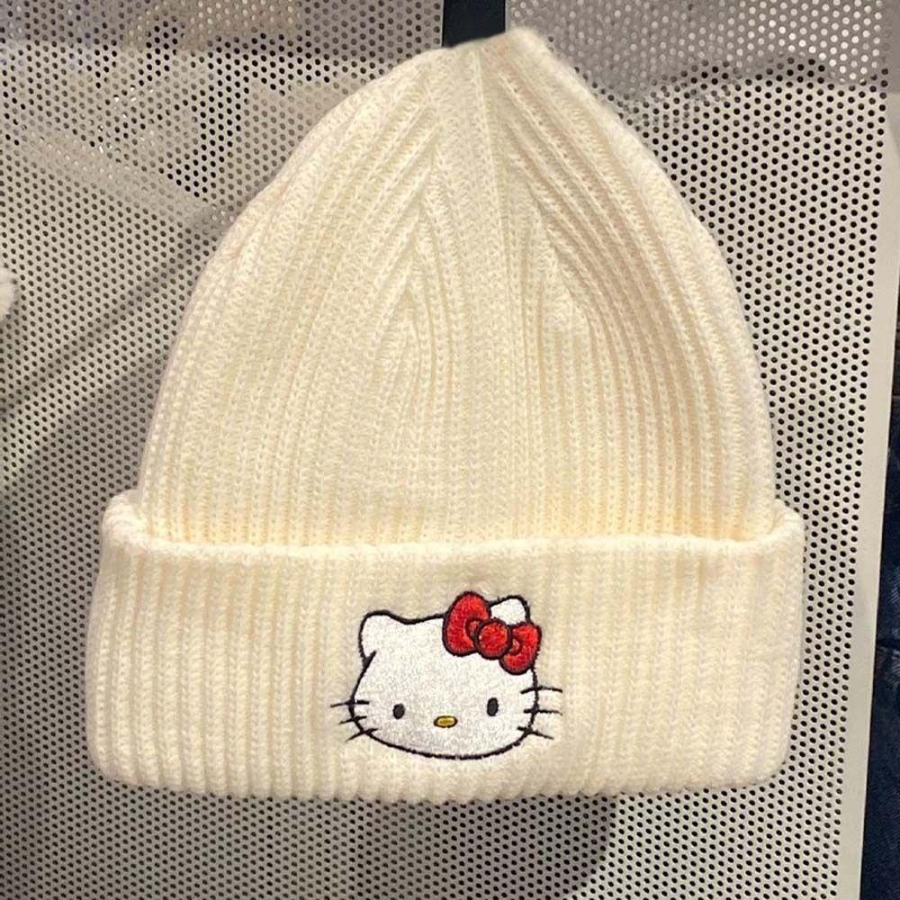 Mũ Len Trùm Đầu Co Giãn Thanh Lịch Hình melody / Động Vật Hoạt Hình cinnamoroll kuromi Mùa Thu Đông