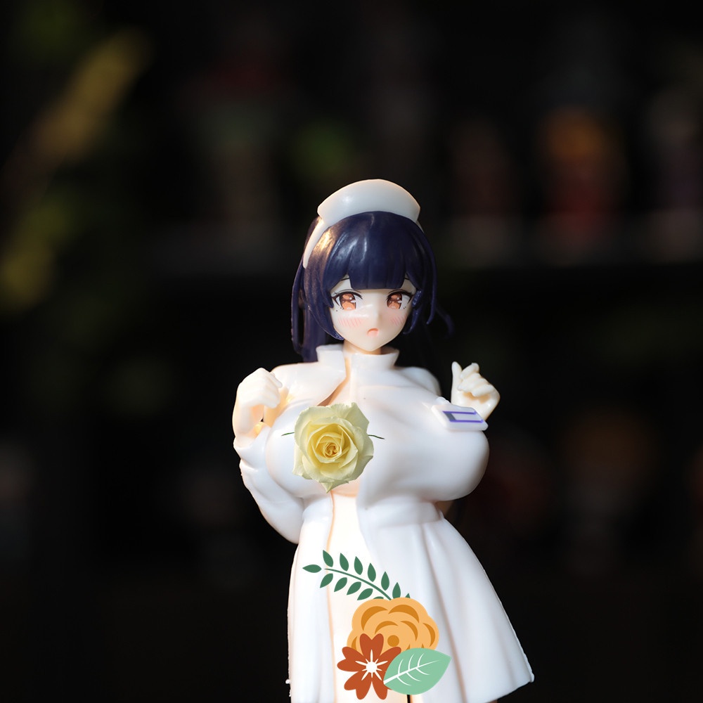 Tượng Mô Hình Nhân Vật Y Tá anime Yu Tá Liukou Mặc Đồng Phục Dễ Thương