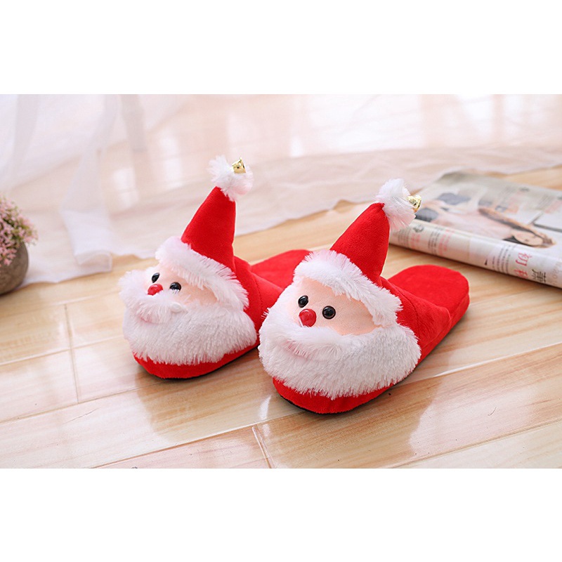 Dép Bông Đi Trong Nhà Mềm Mại Hình Ông Già Noel Cho Cặp Đôi