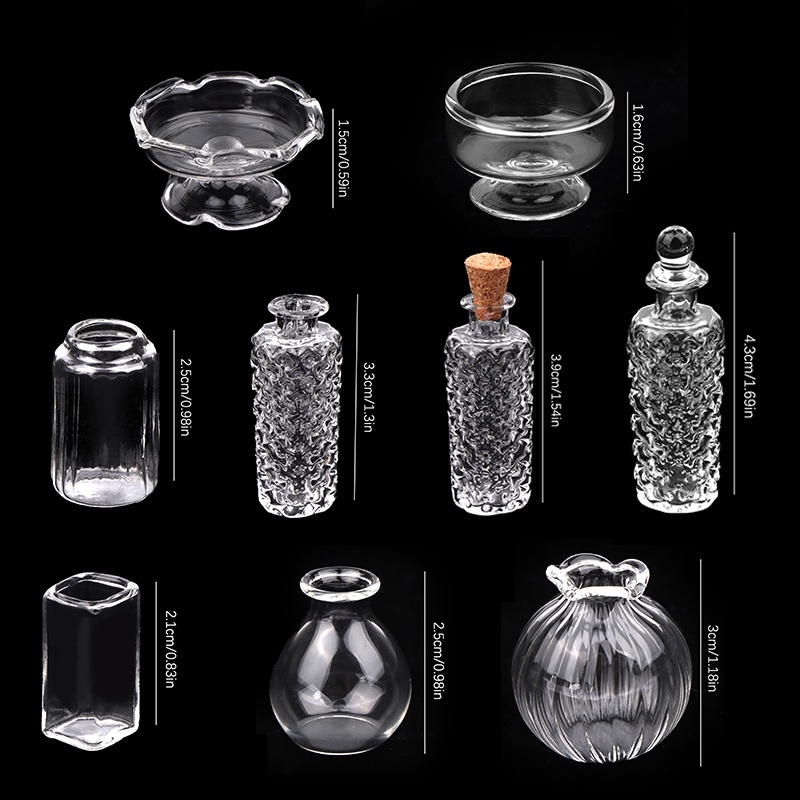 Devn Bình Hoa Thủy Tinh Tráng Miệng Tỉ Lệ 1: 12 Trang Trí Nhà Búp Bê