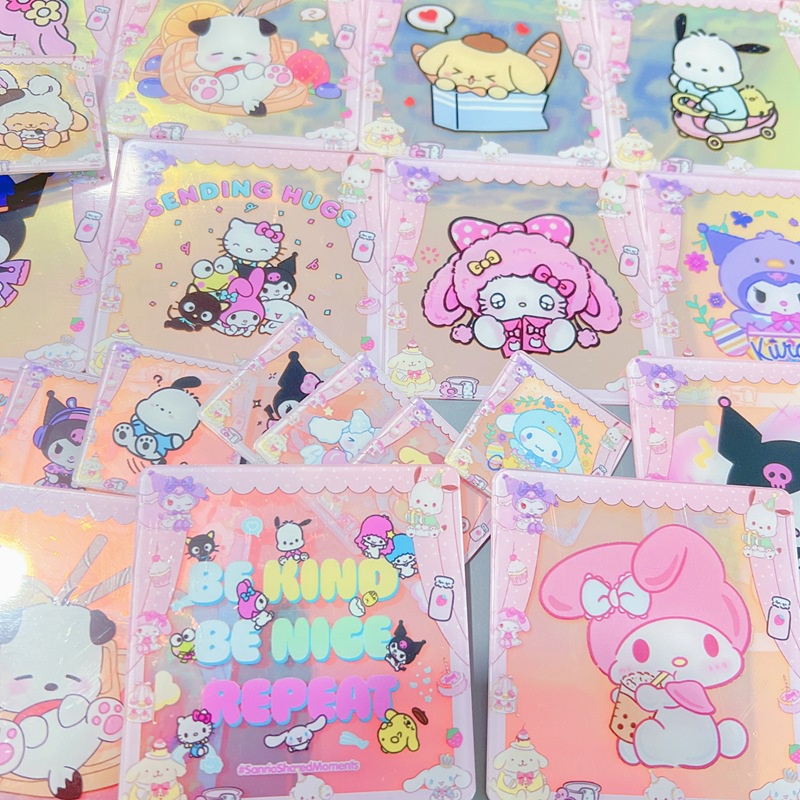 Hoạt Hình Hộp acrylic Trong Suốt Hình Vuông In Hình sanrio kuromi pacha pacha Màu laser Cho Nữ