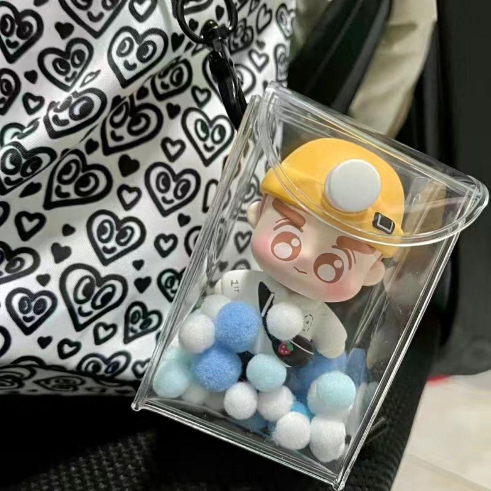 Mmluck Hộp Trưng Bày Búp Bê Trưng Bày Bằng pvc Trong Suốt Chống Bụi Có Móc Khóa