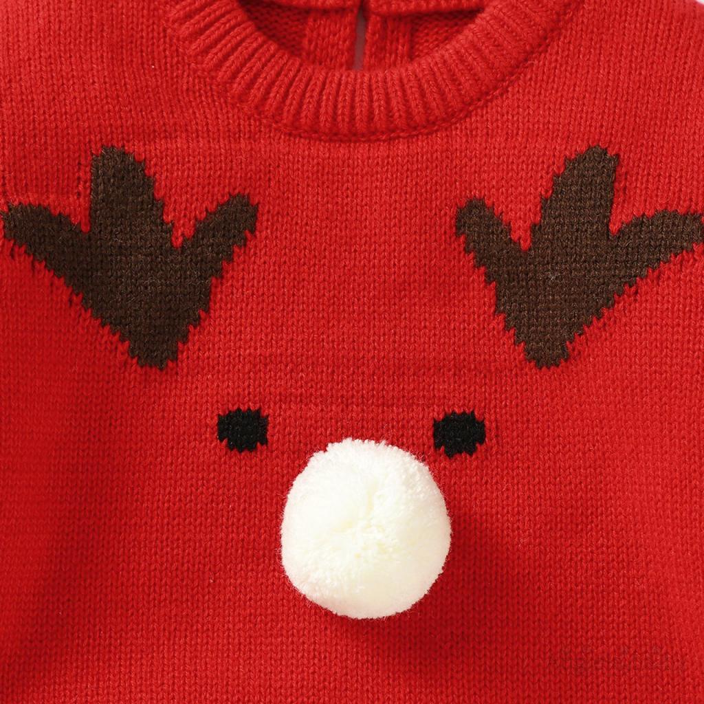 Bộ Áo Liền Quần Tay Dài Phong Cách Giáng Sinh Dễ Thương Cho Bé