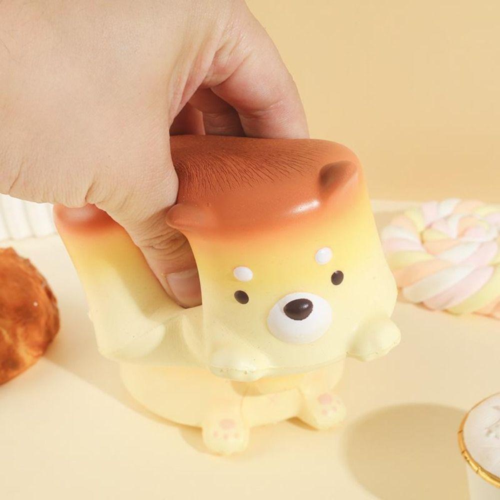 Mmluck Đồ Chơi Xốp Squishy Giảm Stress Hình Miếng Phô Mai Cún Ăn Bánh Kem Dễ Thương Cho Bé