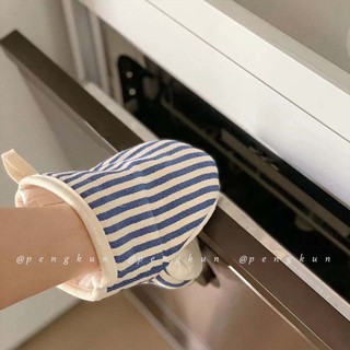 Găng Tay cotton Lanh Dày Dặn Cách Nhiệt Chống Bỏng Phong Cách Nhật Bản Tiện Dụng Cho Gia Đình