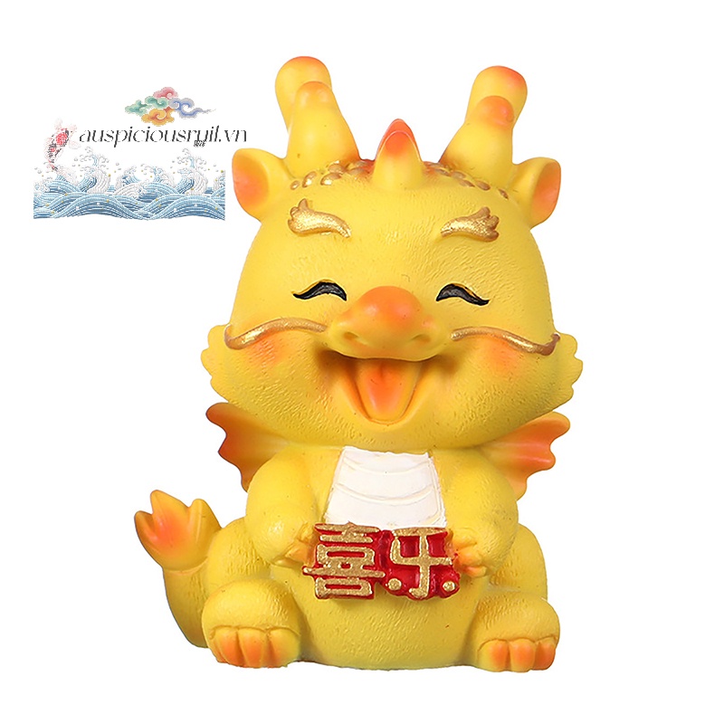 Tượng Rồng Trung Hoa Bằng Nhựa resin Trang Trí Bàn Điều Khiển Xe Hơi auspiciousrui1 2024