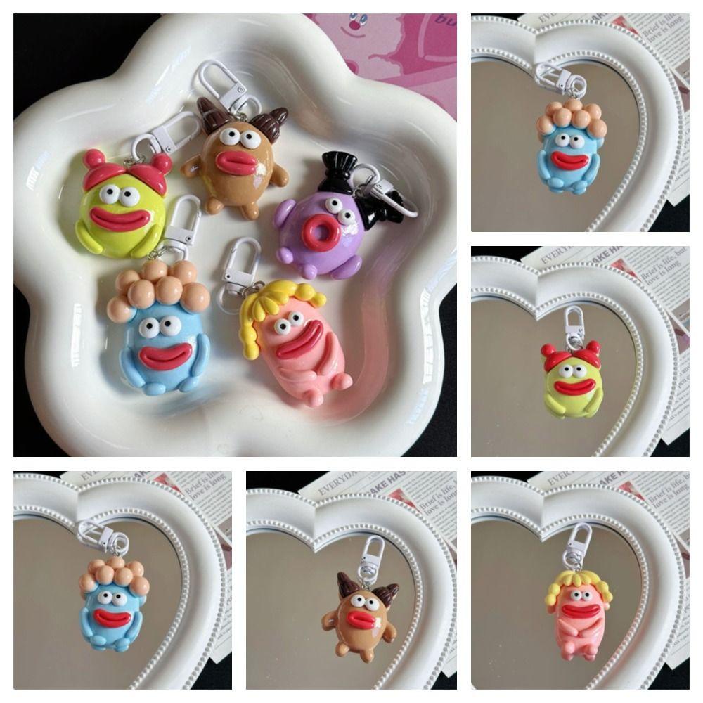Shanhai Móc Khóa Hình Chú Hề Hoạt Hình Vui Nhộn Bằng Nhựa resin Đáng Yêu Thời Trang mini Kèm Móc Khóa Ốp