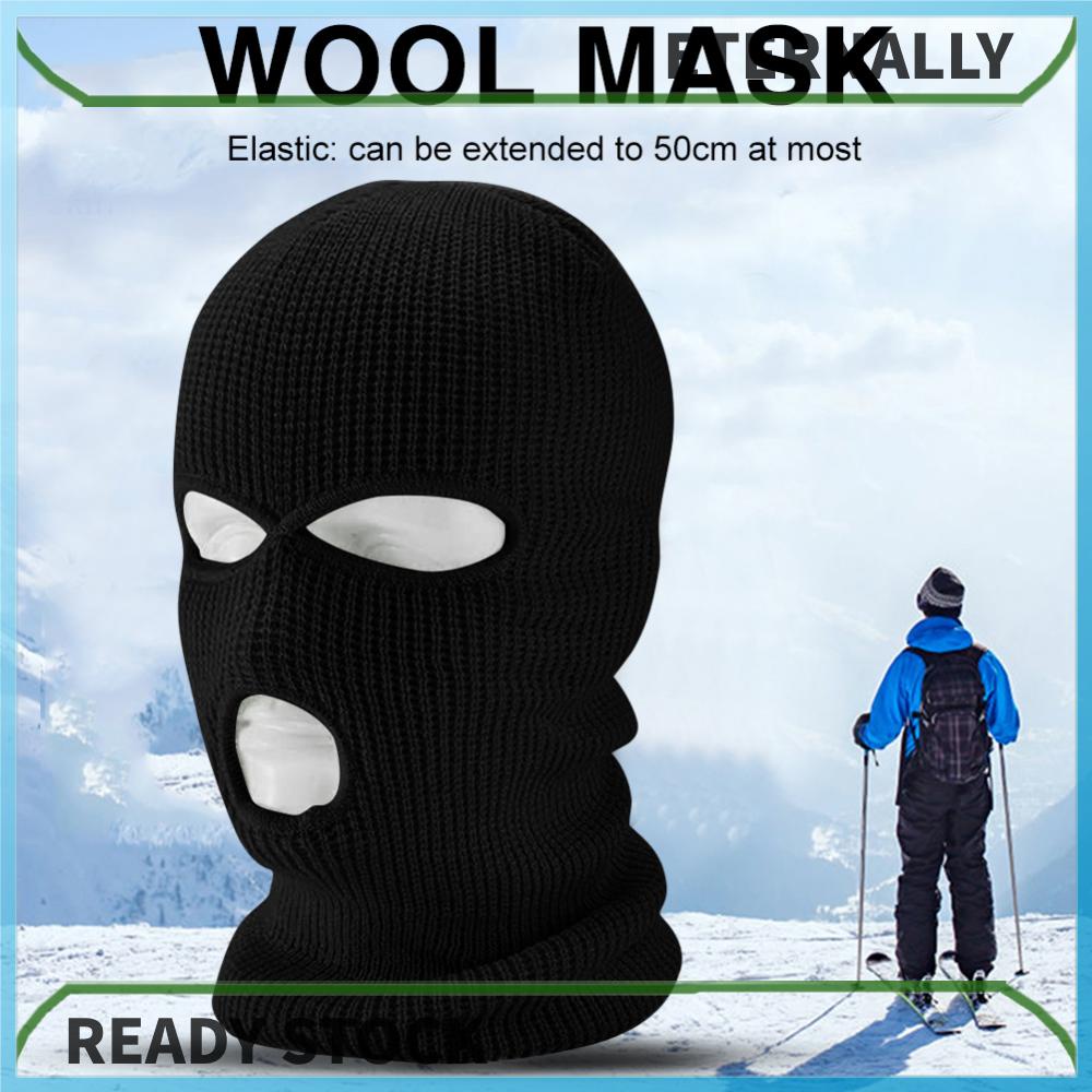 Mũ Trùm Đầu Bằng acrylic 3 Lỗ Ấm Áp Có Mặt Nạ Trượt Tuyết
