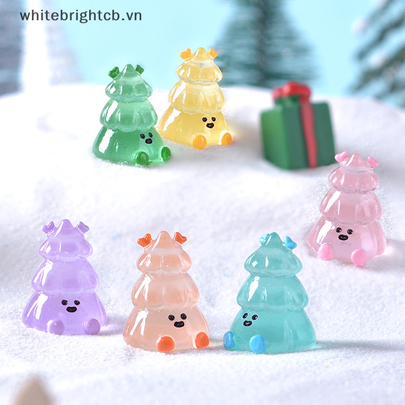 1 Mô Hình Cây Thông Giáng Sinh mini Bằng Nhựa resin Trang Trí Tiểu Cảnh