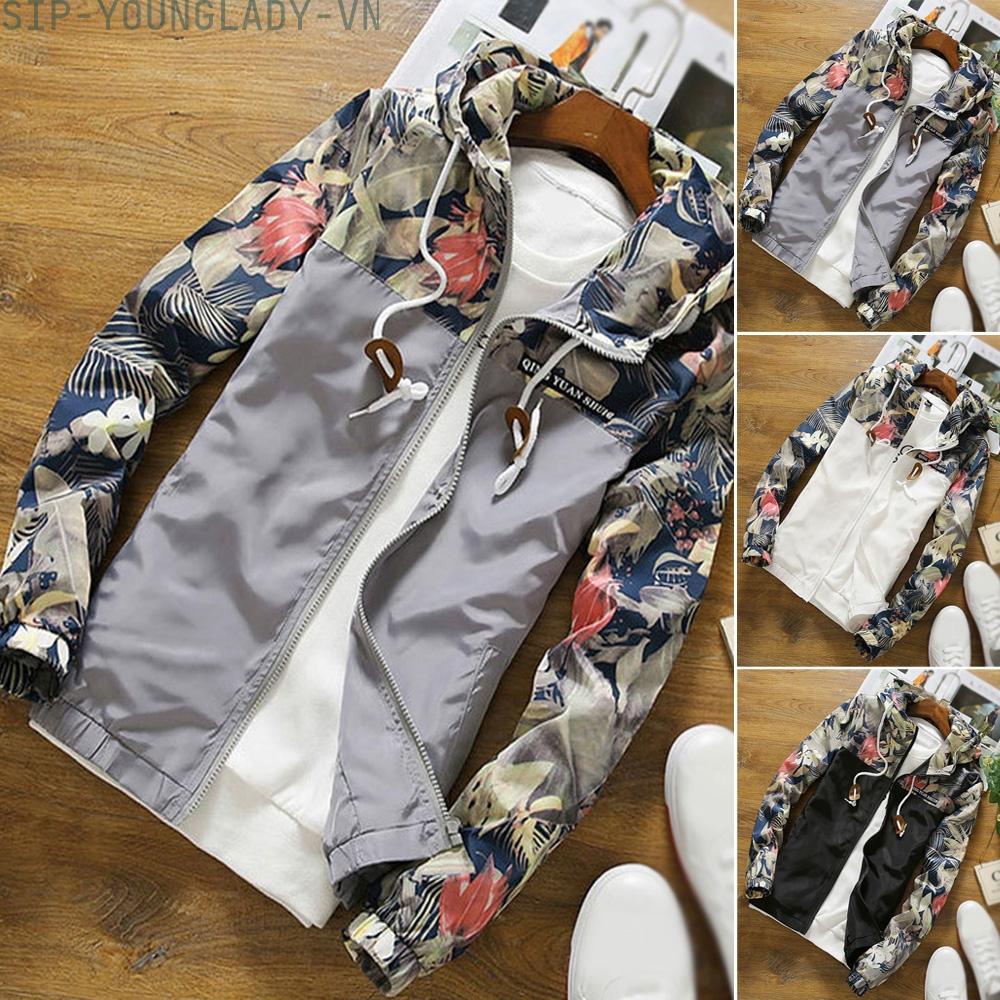 Áo Khoác Rằn Ri Siêu Nhẹ Dài Tay Thiết Kế Mới Năng Động Thời Trang Dành Cho Nam