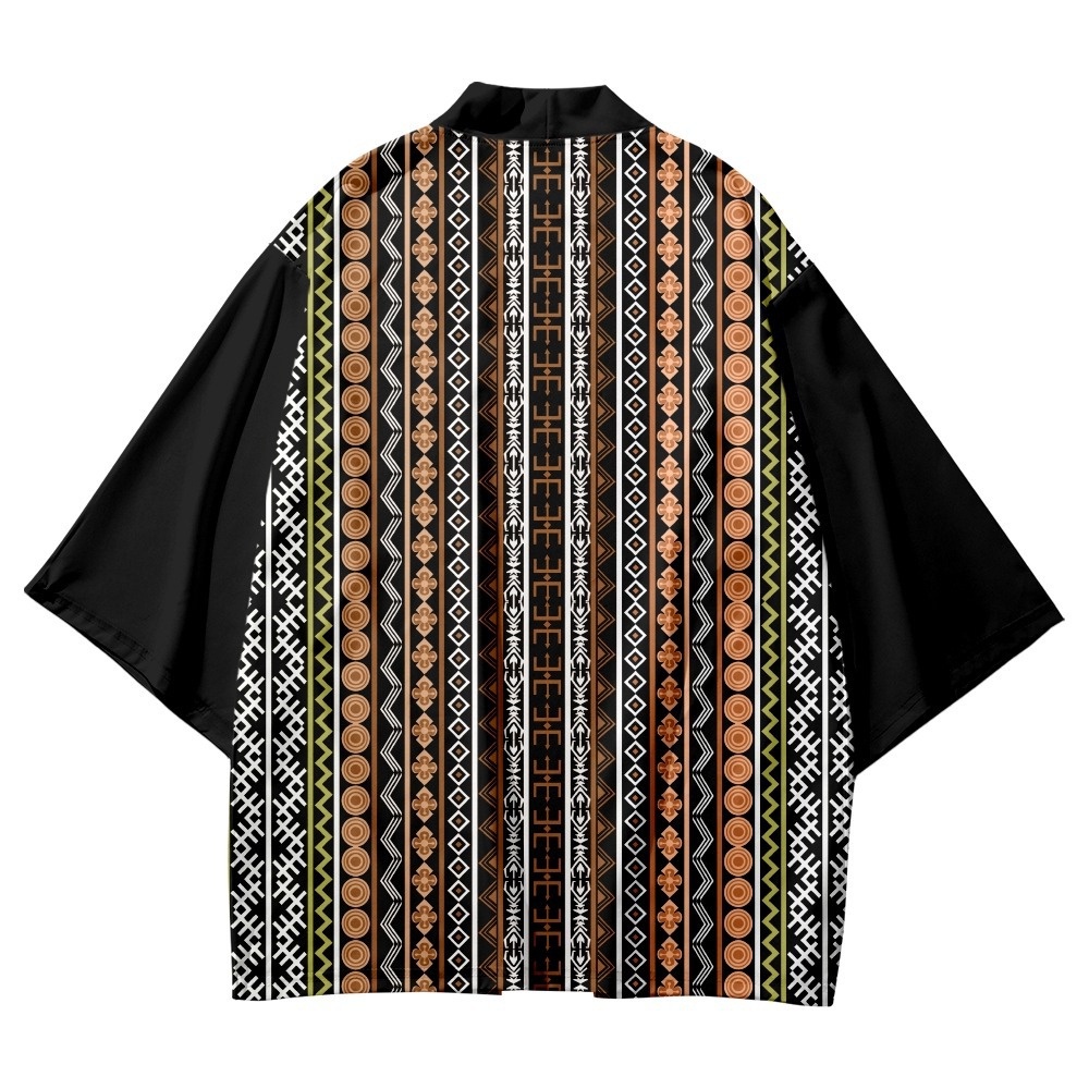 Plus Áo Khoác kimono Tay Lỡ 3 / 4 Phong Cách Nhật Bản Cho Nam Nữ
