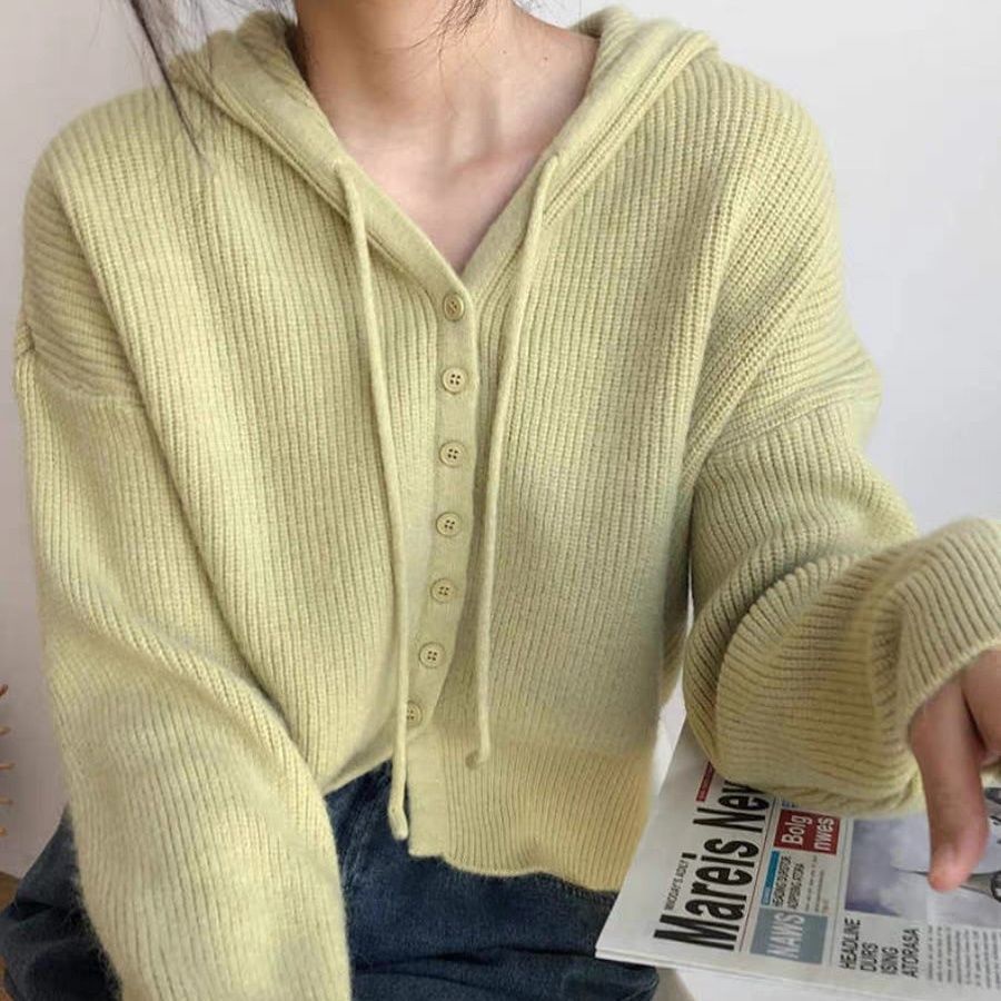 Áo Khoác cardigan Có Mũ Trùm Eo Cao Thời Trang Xuân Thu Phong Cách Mới 2023