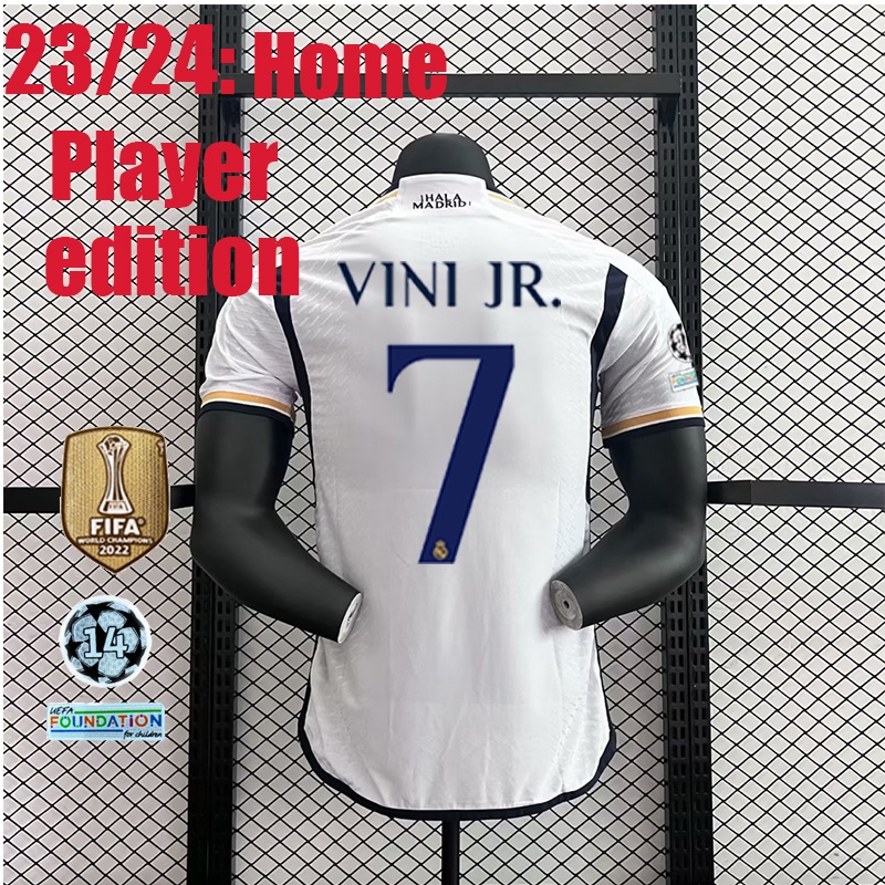 Áo Thun Đá Banh bellingham vini jr. jersey 23-24 r mad Cho Nam
