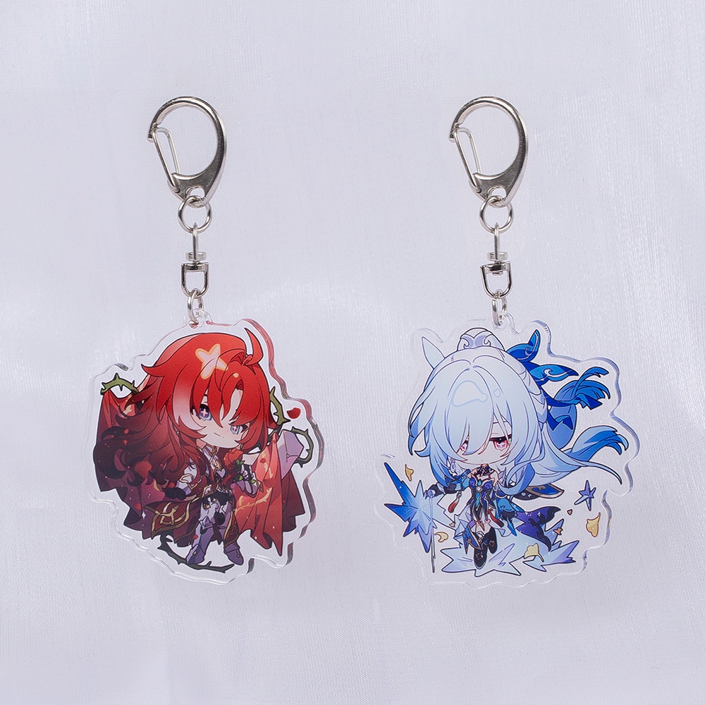 Honkai: Móc Khóa acrylic Hai Mặt Trong Suốt Hình Sao Chén Thánh guinaifen Làm Quà Tặng Cho Học Sinh