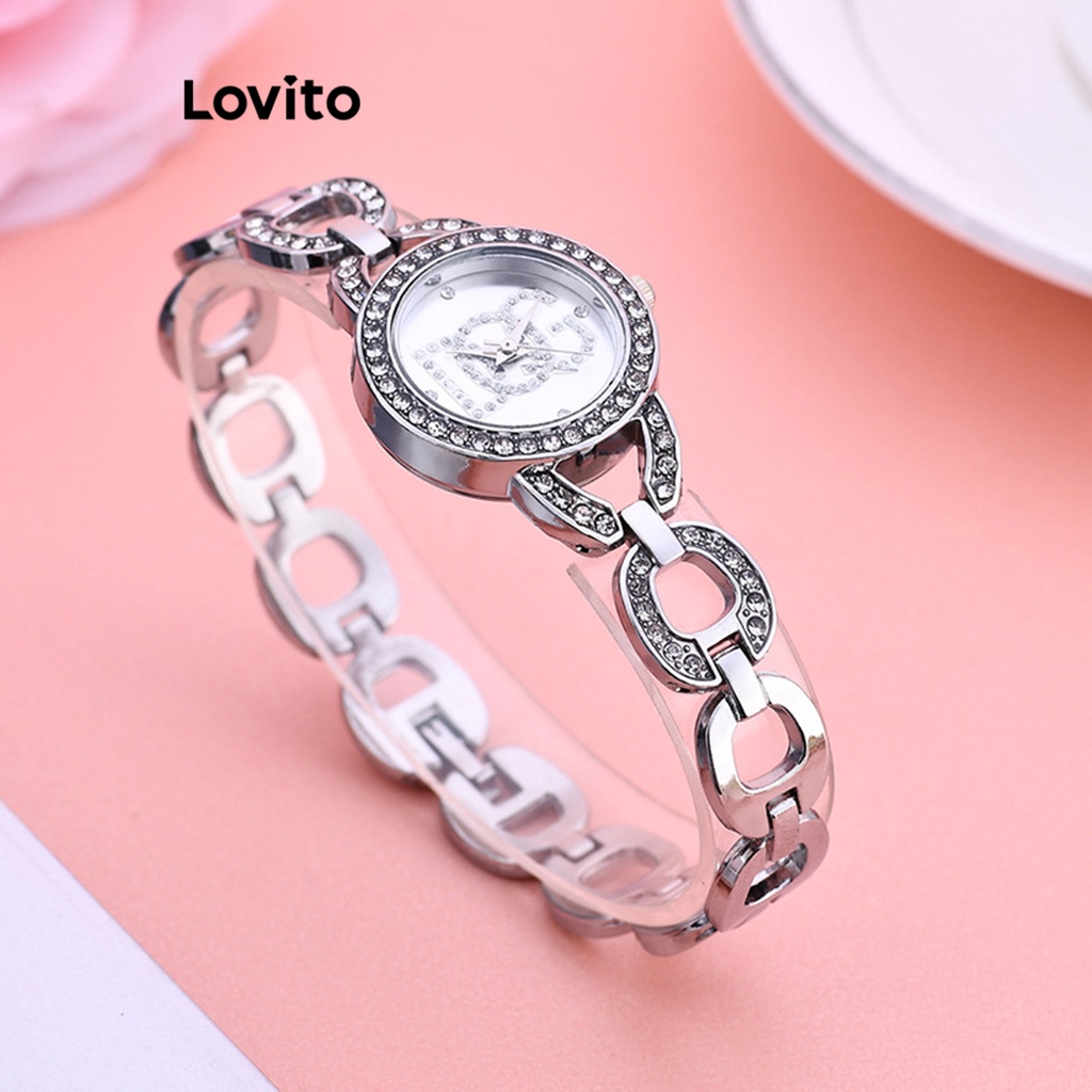 Lovito Đồng Hồ quartz Màu Trơn Cho Nữ L69AD063