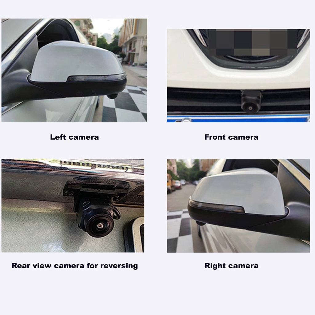 360° Camera Hành Trình 1080p ahd Phía Trước / Sau / Trái / Phải 360 3d Cho Xe Hơi android radio