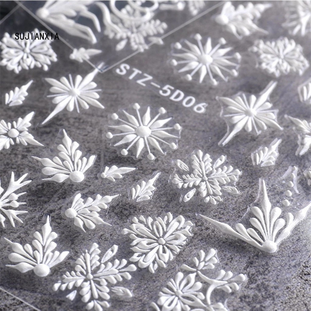 Giày Thể Thao sujianxia sujianxia Năng Động Hợp Thời Trang| Miếng Dán Trang Trí Móng Tay Chống Phai Màu Họa Tiết Bông Tuyết Giáng Sinh diy