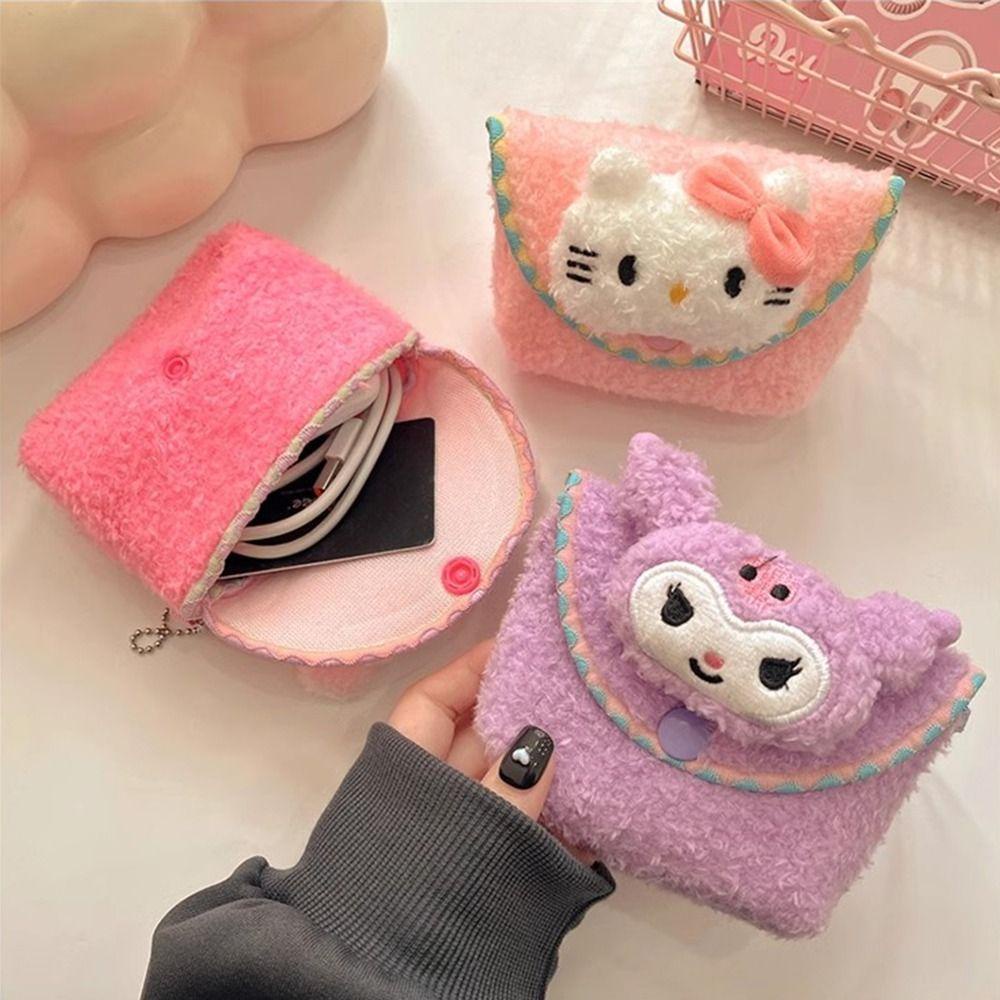 Ví Đựng Tiền Xu Bằng Bông Hoạt Hình kuromi cinnamoroll mini ins Cho Nữ