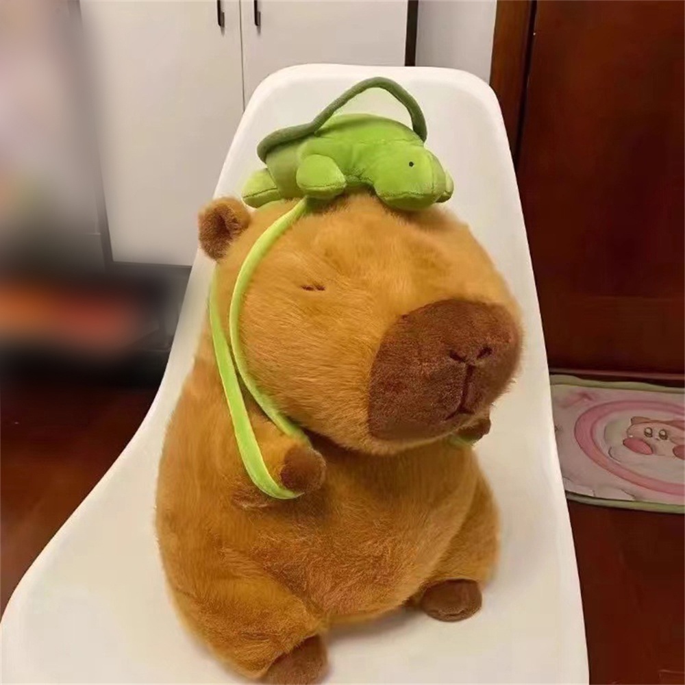 Capybara Plushie Capybara Rùa Ba Lô Mô Phỏng Capibara Anime Fluffty Doll Capybara Plush Móc Khóa Mặt Dây Chuyền Thú Nhồi Bông Dễ Thương Búp Bê Trẻ Em Quà Tặng Sinh Nhật Bán chạy