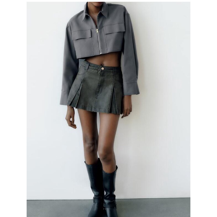 Áo Khoác Gió Hiệu zara Dáng Ngắn Thời Trang Mùa Hè Trẻ Trung 3067032 8738527