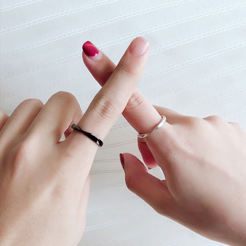 Mới Nhẫn Cặp Mạ Bạc Thời Trang Cá Tính diy Cho Cặp Đôi