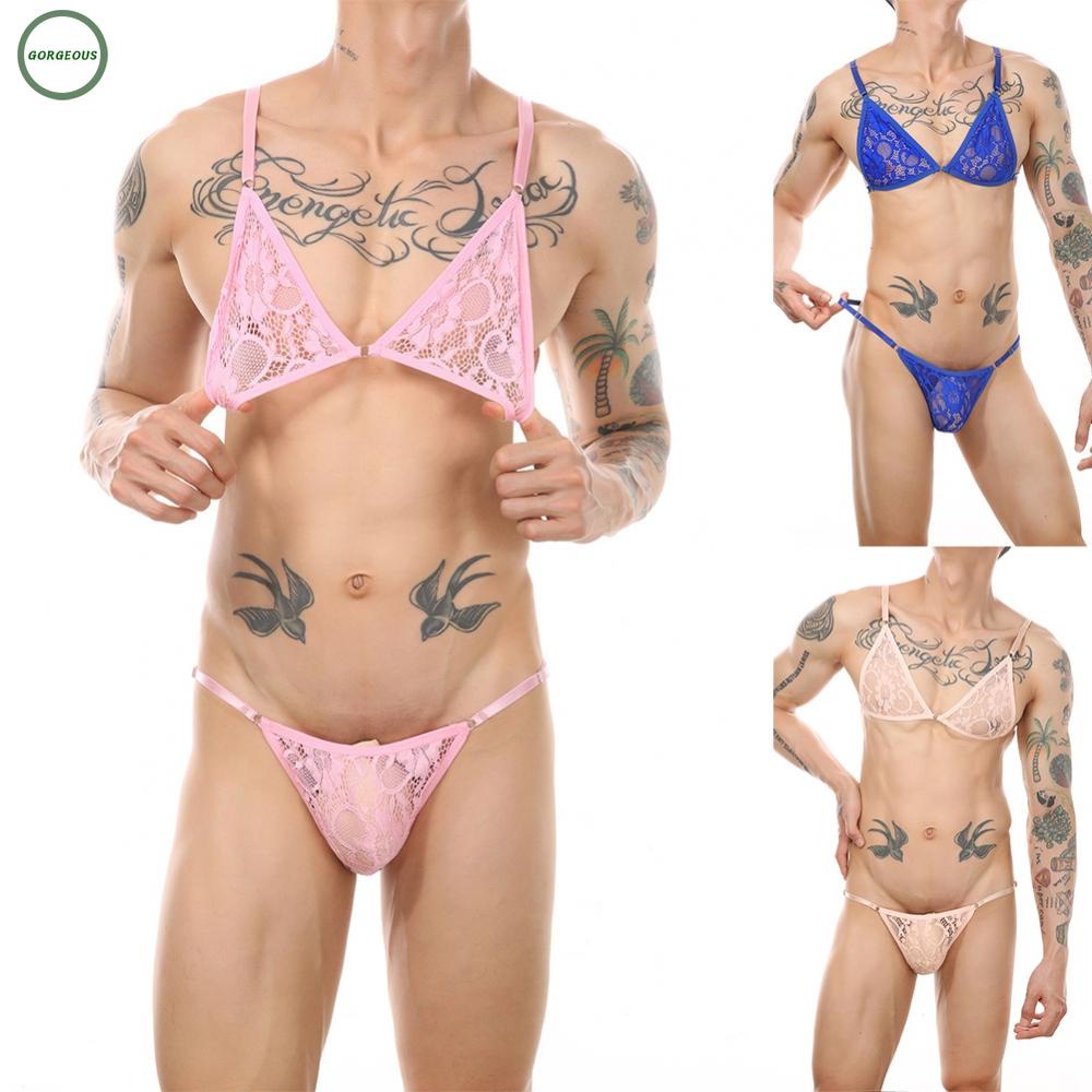 New Coming~1*Bra Or 1*Brief Holiday Male Mens Polyester Sexy Sexy Lace Lingerie Short#Home Essentialses