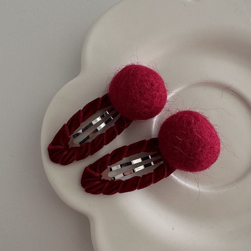 Kẹp Tóc Nơ Màu Đỏ Mừng Năm Mới Đáng Yêu