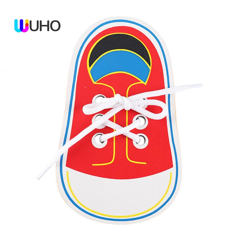 Đồ Chơi Tập Buộc Dây Giày Gỗ Cho Bé