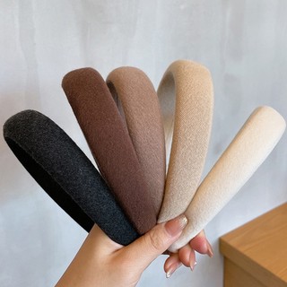 Băng đô vải bản to nhiều màu đơn giản phong cách vintage