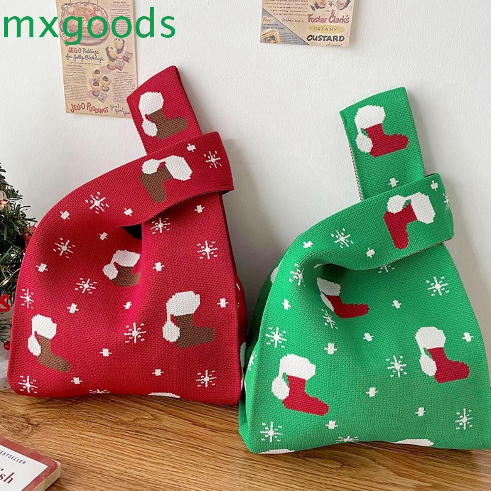 Mxgoods Túi Xách Dệt Kim Đơn Giản Có Dây Đeo Cổ Tay Thắt Nút Phong Các