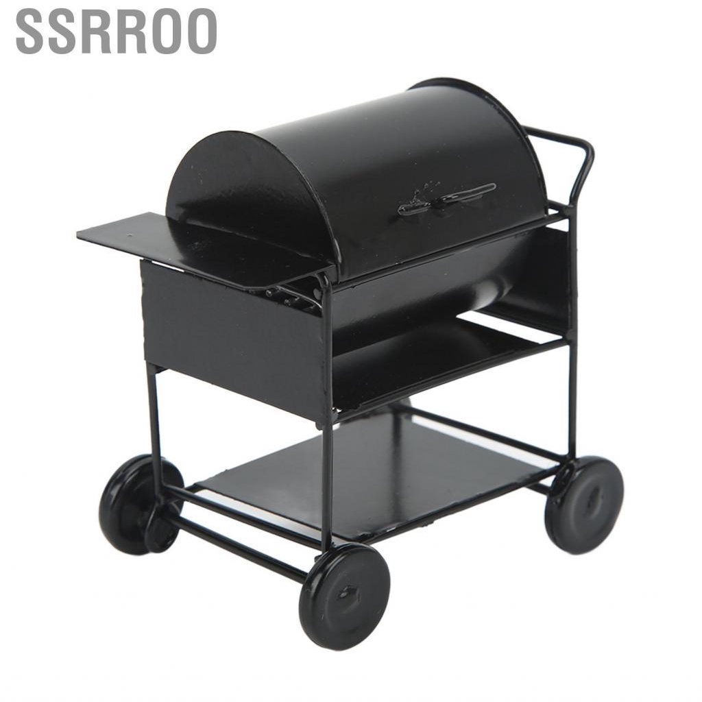 Ssrroo 1/12 Dollhouse Miniature BBQ Grill Mini Oven Model RC Car Cart