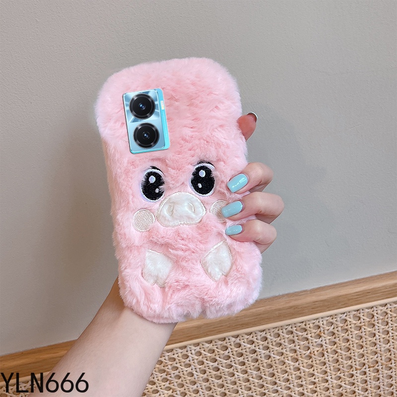 Ôp Điện Thoại Phủ Lông Hình Gấu Trúc 3d Dễ Thương Chống Sốc Cho oppo a78 a96 a58 a76 find x2 x3 x5 pro x2lite x5lite Ốp