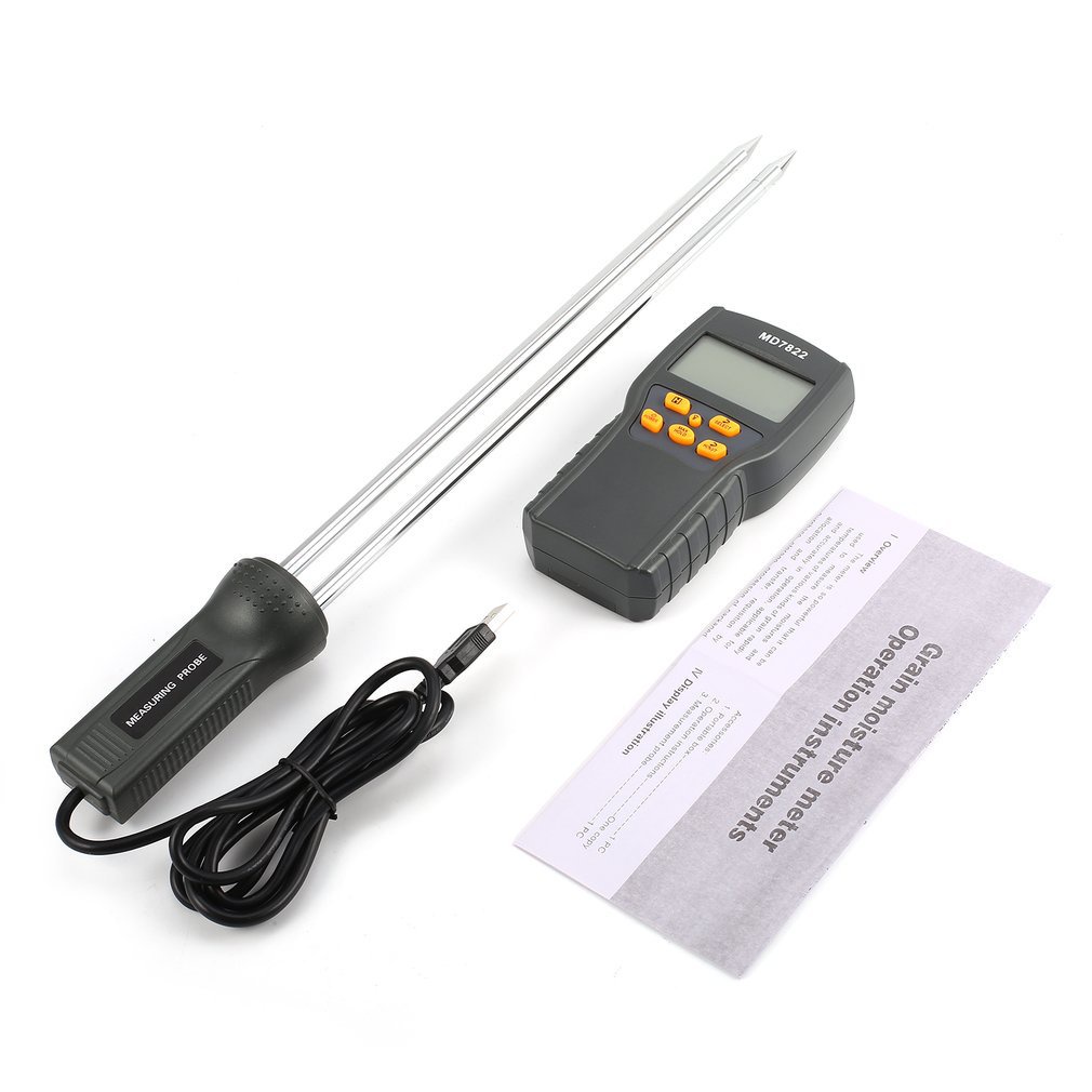 【adorb2】MD7822 Digital Grain Moisture Meter Temperature Thermometer Humidity Tester