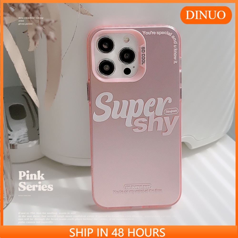 Ốp Điện Thoại In Chữ Tiếng Anh Màu Hồng Ngọt Ngào Cho iphone15 / 14promax / 13 / 12 / pro / promax / 11-dinuo/TX