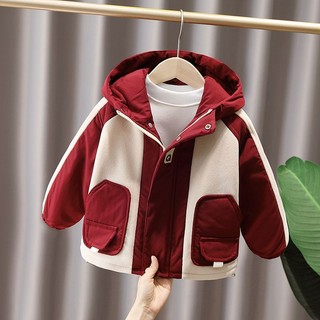Áo khoác đệm cotton len dày dặn phong cách mới cho bé trai