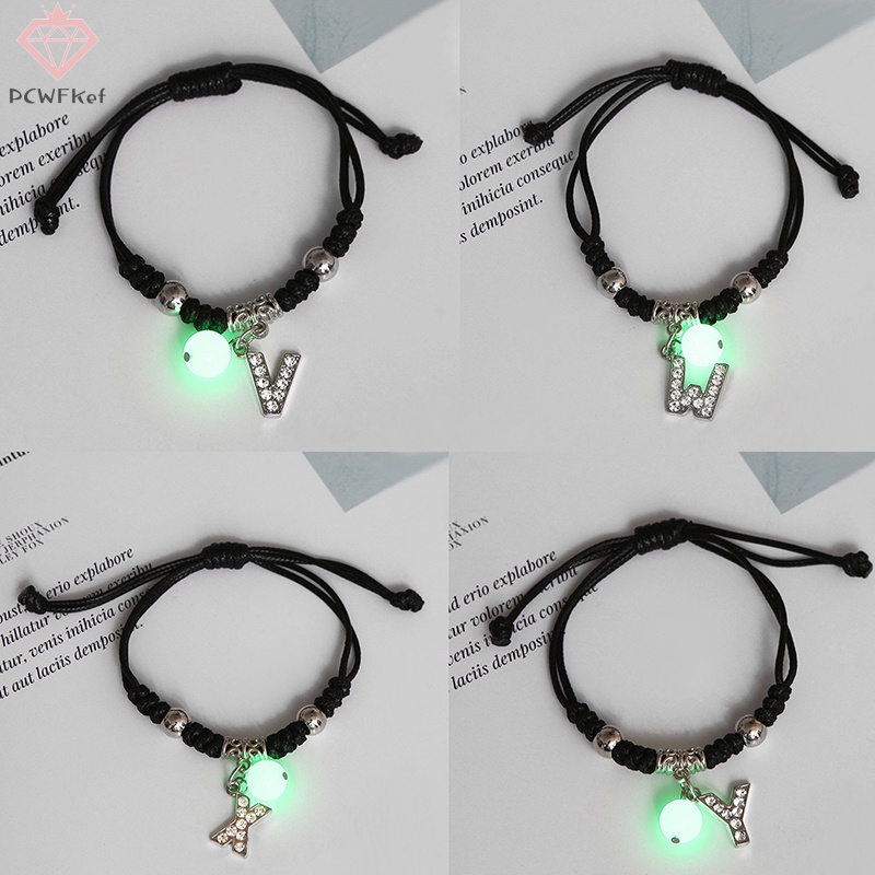 Vòng Đeo Tay Dây Xích Điều Chỉnh Được Chữ Cái Dạ Quang Thời Trang Cho Cặp Đôi / Tình Bạn