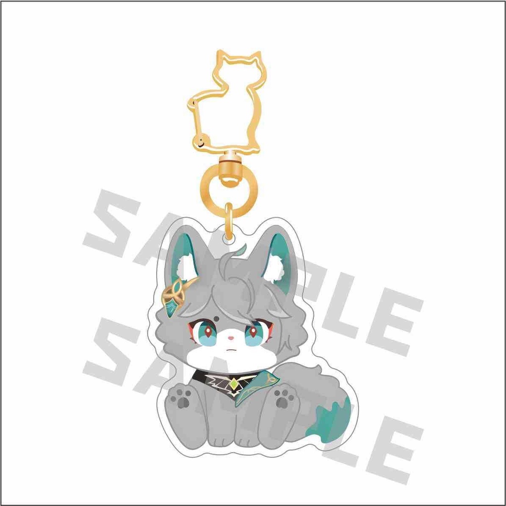 Móc khoá Genshin Impact Cat Anime KeyChain Meow Kaveh Baizhu Kirara Phụ Kiện Trang Trí Túi xách Balo