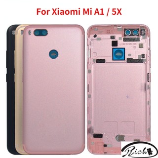 Dành cho xiaomi mi a1 ốp điện thoại pin cho mi 5x cửa sau nhà ở ốp điện thoại có ống kính máy ảnh + phụ kiện adhensive