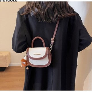 Túi Đeo Chéo Một Bên Vai Màu Trơn Phong Cách retro Thời Trang Hàn Quốc